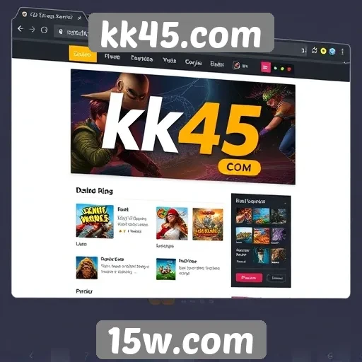 Análise da interface do usuário no kk45.com